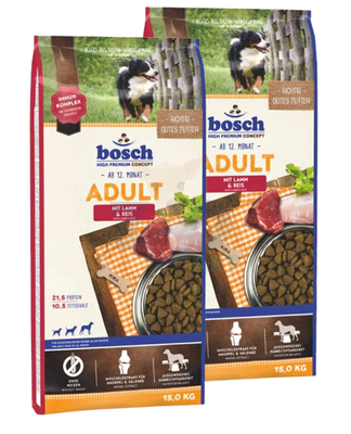  Bosch Adult Lamb & Rice, jagnięcina i ryż (nowa receptura) 2x15kg