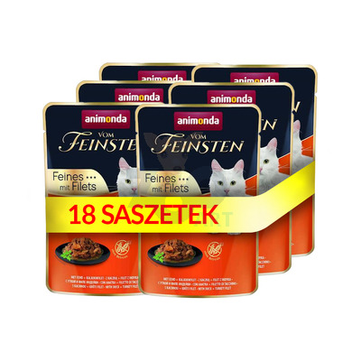 ANIMONDA Cat Vom Feinsten Adult Kaczka + filet z indyka saszetka 18x85g