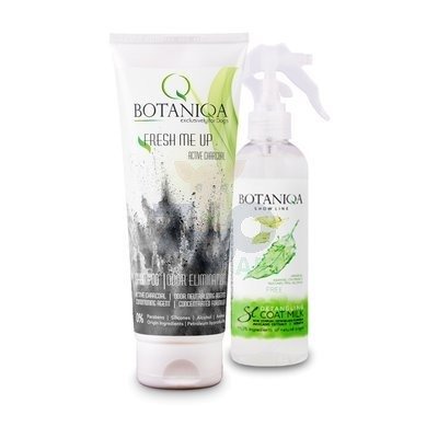 BOTANIQA Fresh Me Up szampon oczyszczający 250ml + BOTANIQA Detangling Coat Milk mleczko ułatwiające rozczesywanie 250ml