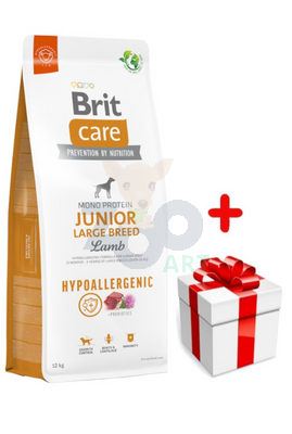 BRIT CARE Dog Hypoallergenic Junior Large Breed Lamb 12kg + niespodzianka dla psa GRATIS!