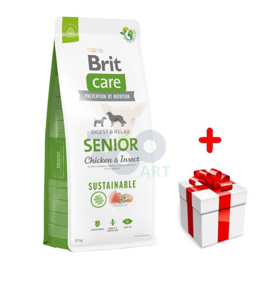 BRIT CARE Dog Sustainable Senior Chicken & Insect 12kg + niespodzianka dla psa GRATIS!