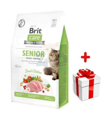 BRIT Care Cat Grain-Free Senior Weight Control 2kg + niespodzianka dla kota GRATIS!