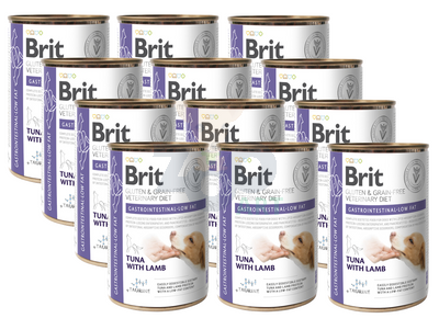 BRIT GF Veterinary Diets Dog Gastrointestinal Low Fat 12x400g- -karma mokra dla psa