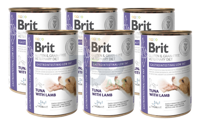 BRIT GF Veterinary Diets Dog Gastrointestinal Low Fat 6x400g- -karma mokra dla psa