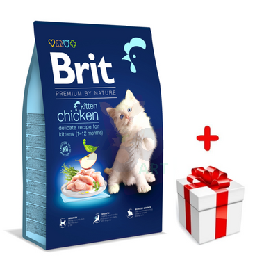 BRIT Premium By Natue Kitten 8kg + niespodzianka dla kota GRATIS!