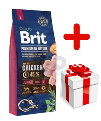 BRIT Premium By Nature Junior L 15kg + niespodzianka dla psa GRATIS!