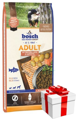 Bosch Adult Salmon & Potato, łosoś i ziemniak (nowa receptura) 15kg + Niespodzianka dla psa GRATIS