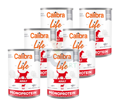 CALIBRA Dog Life Adult Beef with Carrots 6x400g