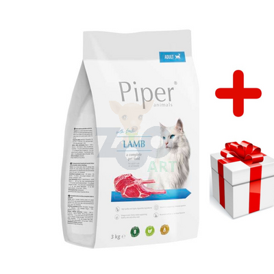 DOLINA NOTECI Piper Animals z jagnięciną dla kotów 3kg + niespodzianka dla kota GRATIS!