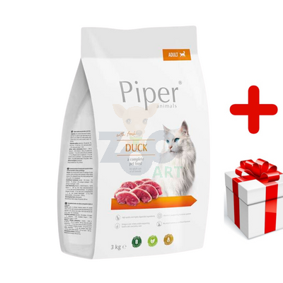 DOLINA NOTECI Piper Animals z kaczką dla kotów 3kg + niespodzianka dla kota GRATIS!