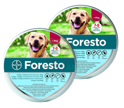 ELANCO Foresto Obroża dla psów powyżej 8kg x2
