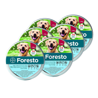 ELANCO Foresto Obroża przeciw kleszczom i pchłom dla psów powyżej 8kg x6