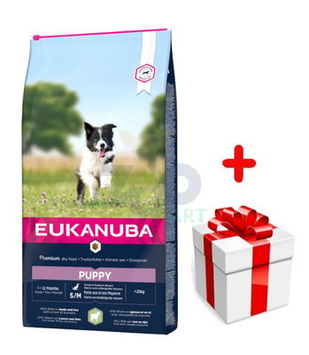 EUKANUBA Puppy&Junior Small/Medium Lamb&Rice 12kg + niespodzianka dla psa GRATIS!