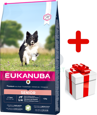 Eukanuba mature&senior small&medium breeds lamb & rice 12kg + niespodzianka dla psa GRATIS!