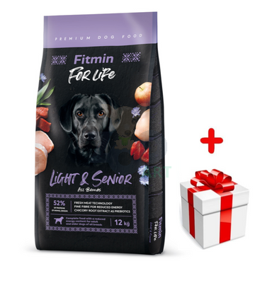 FITMIN For Life Light & Senior 12kg + niespodzianka dla psa GRATIS!