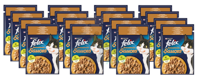 Felix Sensations Sauce Karma dla kotów z indykiem w sosie o smaku bekonu 26x85g