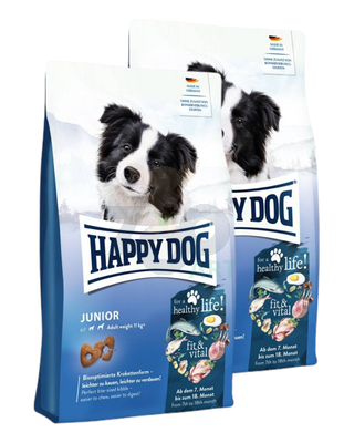 HAPPY DOG FitVital Junior, sucha karma, dla szczeniąt, 7-18 miesięcy, 2x10 kg