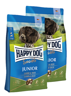 HAPPY DOG Sensible Junior, sucha karma, jagnięcina/ryż, 2x10 kg