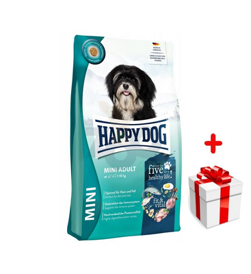 HappyDog Mini Adult 4kg + niespodzianka dla psa GRATIS!