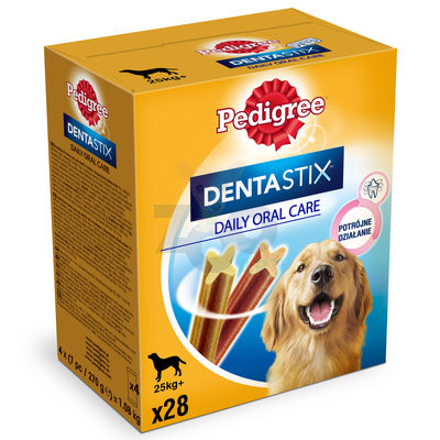 PEDIGREE DentaStix (duże rasy) przysmak dentystyczny dla psów 28 szt. - 4x270g