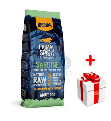 PRIMAL SPIRIT Iberian Sardine 12kg + niespodzianka dla psa GRATIS!