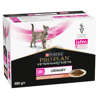 PRO PLAN Veterinary Diets Feline UR St/Ox Urinary Karma mokra dla kota z łososiem 10 x 85g