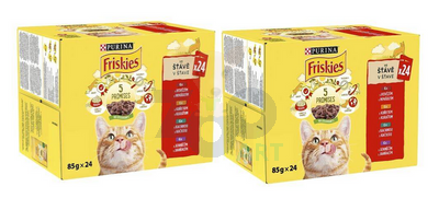 PURINA Friskies Cat mięso w sosie MIX smaków 48x85g
