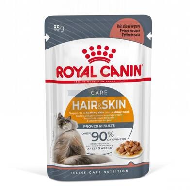 ROYAL CANIN  Hair &Skin Care 24x85g karma mokra w sosie dla kotów dorosłych, zdrowa skóra, piękna sierść
