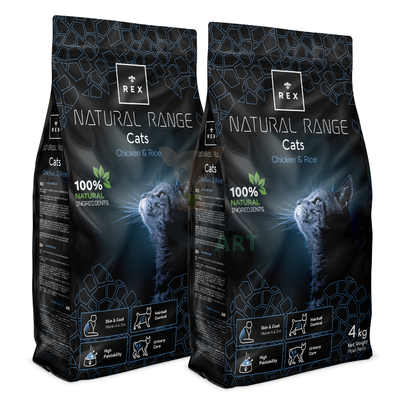 Rex Natural Range Cats Chicken & Rice 2x4kg