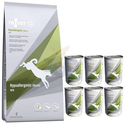 TROVET HPD Hypoallergenic - Horse (dla psa) 10kg + HPD Hypoallergenic - Horse 6x400g