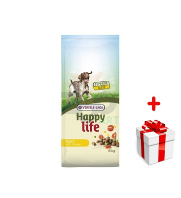 VERSELE-LAGA Happy Life Adult Chicken 15kg + niespodzianka dla psa GRATIS!