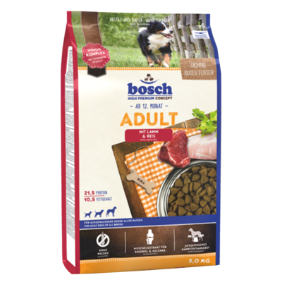 Bosch Adult Lamb & Rice, jagnięcina i ryż (nowa receptura) 3kg 