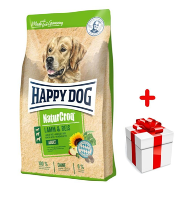  Happy Dog NaturCroq Jagnięcina i ryż 15kg + niespodzianka dla psa GRATIS!