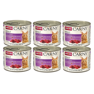 ANIMONDA Cat Carny Adult smak: wołowina i jagnięcina 6 x 200g 