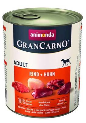 ANIMONDA GranCarno Adult Dog smak: Wołowina + kurczak 800g