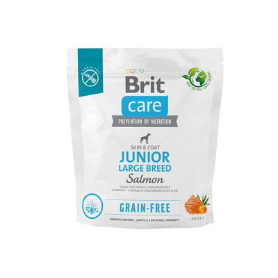 BRIT CARE Dog Grain-free Junior Large Breed Salmon 1kg