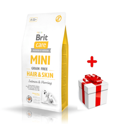 BRIT CARE Mini Grain-Free Hair&Skin 2kg + niespodzianka dla psa GRATIS!
