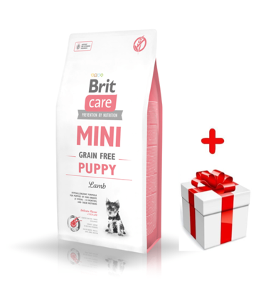 BRIT CARE Mini Grain-Free Puppy Lamb 2kg + niespodzianka dla psa GRATIS!
