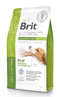BRIT GF Veterinary Diets Dog Veg Fibre 2kg  + niespodzianka dla psa GRATIS!