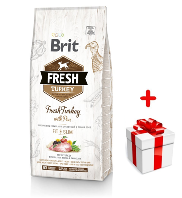 Brit Fresh Turkey & Pea Adult Fit & Slim 12kg + niespodzianka dla psa GRATIS!
