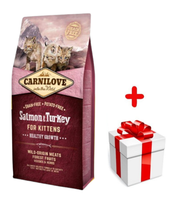 CARNILOVE Cat Salmon & Turkey For Kittens 6kg + niespodzianka dla kota GRATIS!