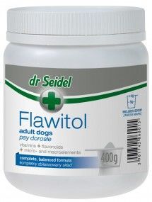 Dr Seidel FLAWITOL dla psów dorosłych Preparat witaminowo-mineralny z flawonoidami z winogron 400g