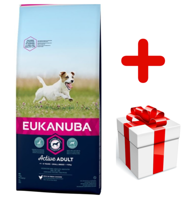 Eukanuba adult small breed chicken 15kg + niespodzianka dla psa GRATIS!