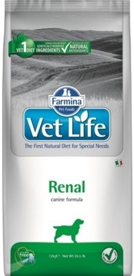 FARMINA Vet Life Dog Renal 12kg + Advantix - dla psów 25-40kg (pipeta 4ml)