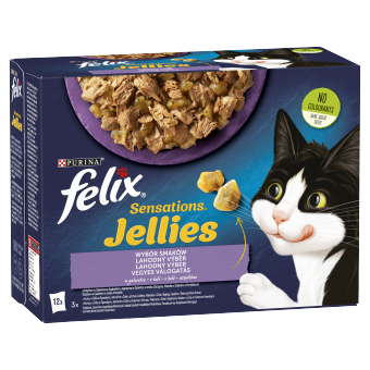 FELIX Sensation Jellies Karma dla kotów wybór smaków w galaretce 12x85g