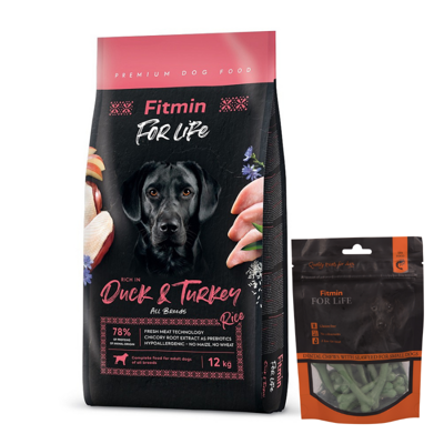 FITMIN dog For Life Duck & Turkey 12 kg + PRZYSMAK GRATIS !!!