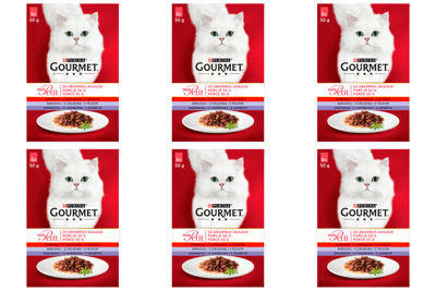 GOURMET mon Petit Pokarm dla kotów - MIX Mięsny 72x50g 