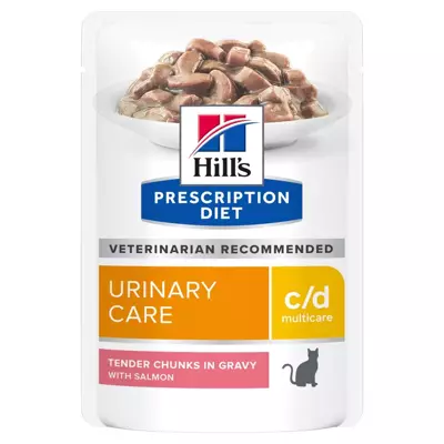HILL'S PD Prescription Diet Feline c/d Salmon 12x85g saszetka