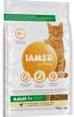 IAMS-Sucha karma for Vitality dla dorosłych kotów,ze świeżym kurczakiem 10kg