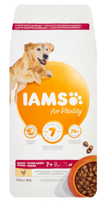 IAMS-Sucha karma for Vitality dla starszych psów ras dużych, z kurczakiem 12kg 